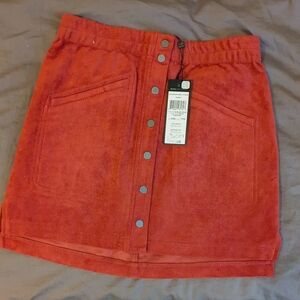 Faux Suede Mini Skirt